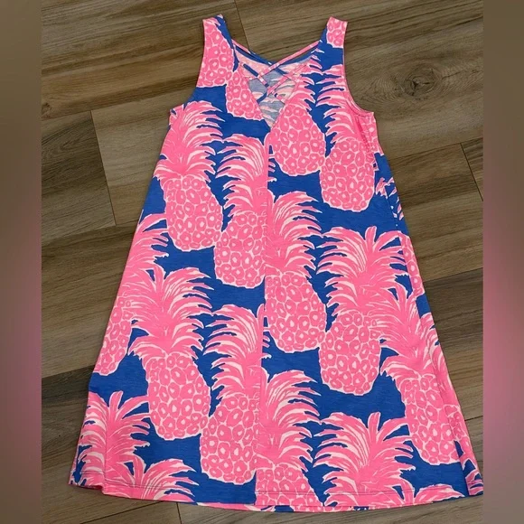 SOLD — Lilly Pulitzer Pink and Blue Tropical Print - Picture 2 of 3